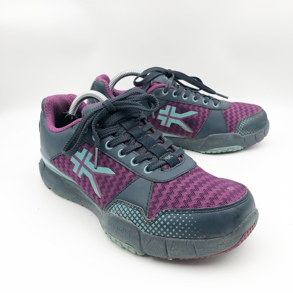 Kuru Shoes Womens 7 Medium Quantm Purple Gray Orthotic Athletic Walking Sneakers